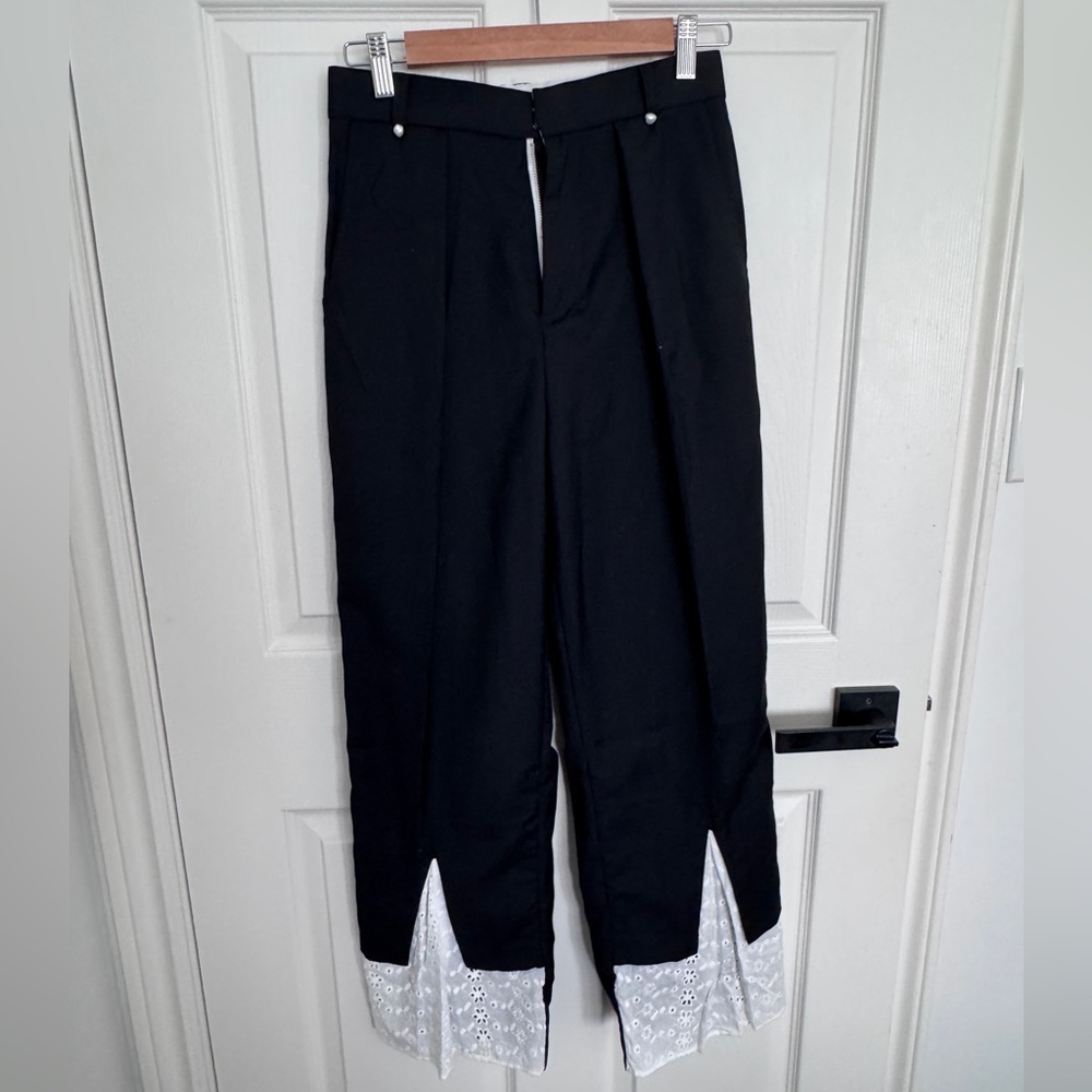Passage Du Vent Black Skirt with White Accents